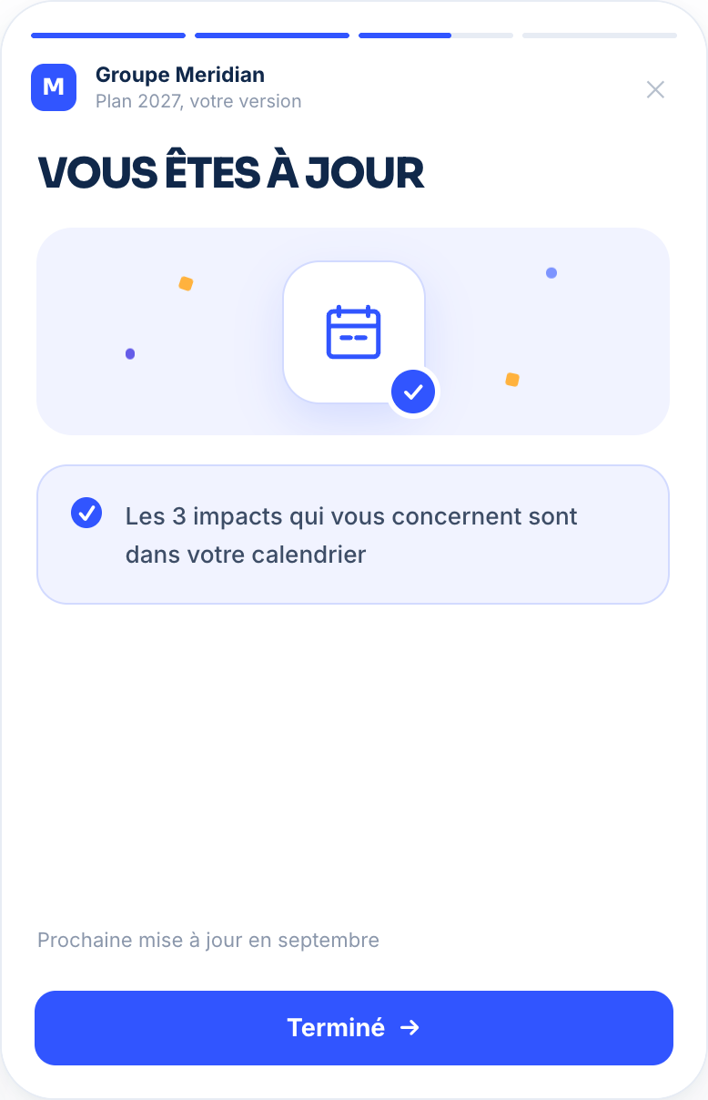 Strategic announcement, écran 3